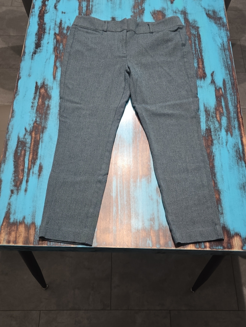 LOFT Slim Teal Cropped Work Pants